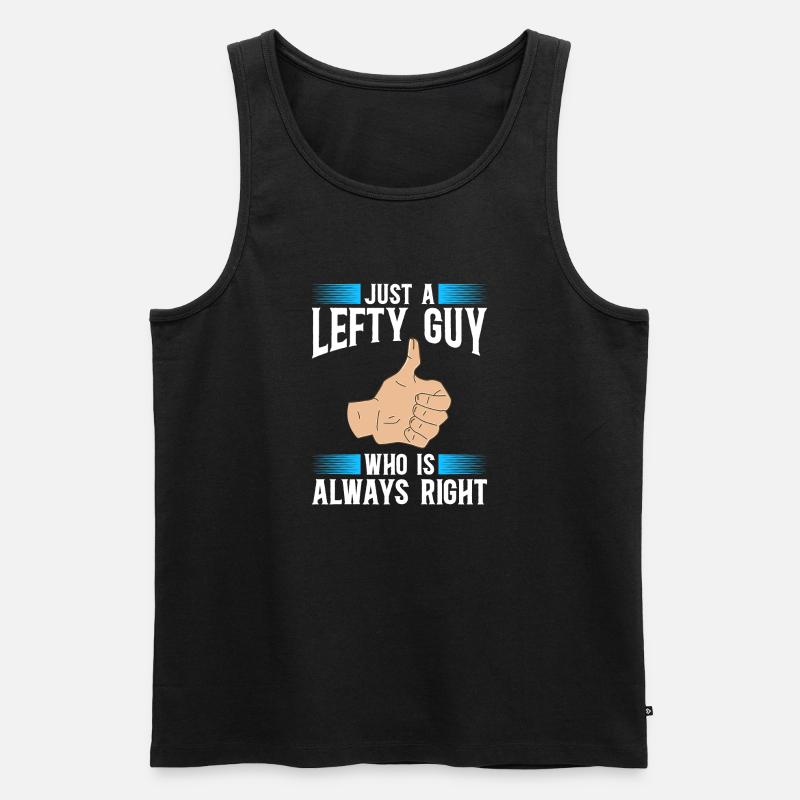 Linkshänder - Männer Premium Bio Tank Top - Schwarz