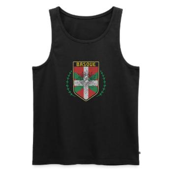 Basken Espana Patriotisch Euskal Herria Land - Männer Premium Bio Tank Top - Schwarz - Vorne - AI Model Male 178 light (178cm)