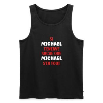 Michael - Débardeur bio Premium Homme - noir - Devant - AI Model Male 178 light (178cm)