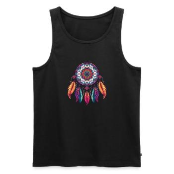 Native American Native Dreamcatcher - Men's Premium Organic Tank Top - black - Front - AI Model Male 178 light (178cm)