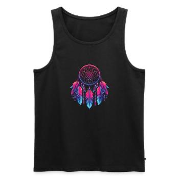 Amerikanische Ureinwohner Indigener Traumfänger - Männer Premium Bio Tank Top - Schwarz - Vorne - AI Model Male 178 light (178cm)