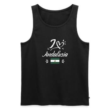 Sevilla Flagge Iberische Halbinsel Spanien - Männer Premium Bio Tank Top - Schwarz - Vorne - Michal (187cm)