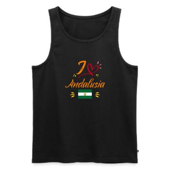 Sevilla Flagge Iberische Halbinsel Spanien - Männer Premium Bio Tank Top - Schwarz - Vorne - Michal (187cm)