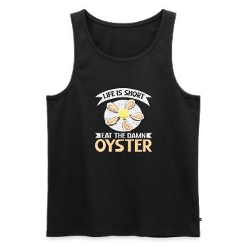Oyster Gifts - Männer Premium Bio Tank Top - Schwarz - Vorne - Michal (187cm)