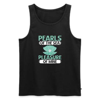 Oyster Gifts - Männer Premium Bio Tank Top - Schwarz - Vorne - Michal (187cm)
