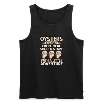 Oyster Gifts - Männer Premium Bio Tank Top - Schwarz - Vorne - Michal (187cm)