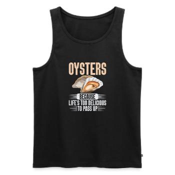 Oyster Gifts - Männer Premium Bio Tank Top - Schwarz - Vorne - Michal (187cm)