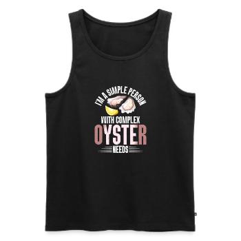 Oyster Gifts - Männer Premium Bio Tank Top - Schwarz - Vorne - AI Model Male 178 light (178cm)