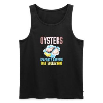 Oyster Gifts - Männer Premium Bio Tank Top - Schwarz - Vorne - Michal (187cm)