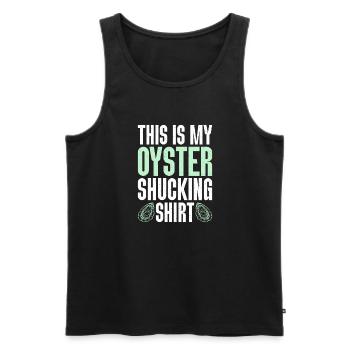 Oyster Gifts - Männer Premium Bio Tank Top - Schwarz - Vorne - Michal (187cm)