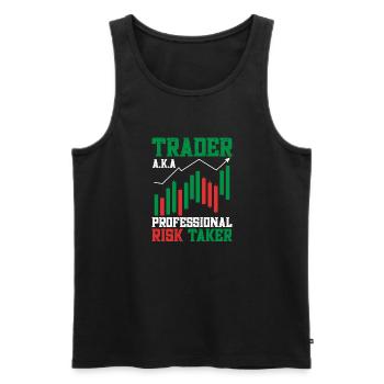 Trading Crypto Stock Market Investor Day Trader - Débardeur bio Premium Homme - noir - Devant - Michal (187cm)