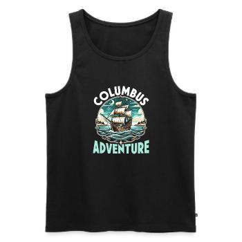 Columbus Day Amerika 1492 Usa Entdeckung - Männer Premium Bio Tank Top - Schwarz - Vorne - AI Model Male 178 light (178cm)