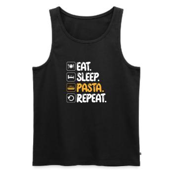 Pasta Lover Gifts - Männer Premium Bio Tank Top - Schwarz - Vorne - Michal (187cm)