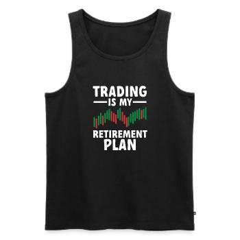 Trading Crypto Stock Market Investor Day Trader - Débardeur bio Premium Homme - noir - Devant - Michal (187cm)