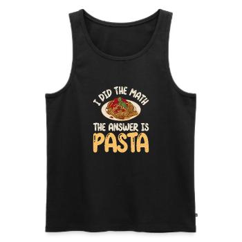 Pasta Lover Gifts - Men's Premium Organic Tank Top - black - Front - AI Model Male 178 light (178cm)