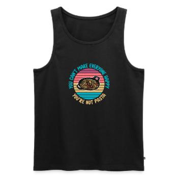 Pasta Lover Gifts - Men's Premium Organic Tank Top - black - Front - AI Model Male 178 light (178cm)