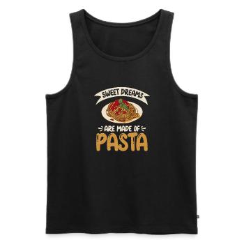 Pasta Lover Gifts - Men's Premium Organic Tank Top - black - Front - AI Model Male 178 light (178cm)