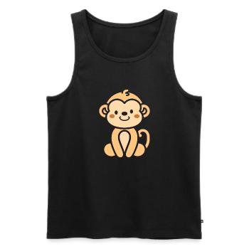 Singe - Débardeur bio Premium Homme - noir - Devant - Michal (187cm)