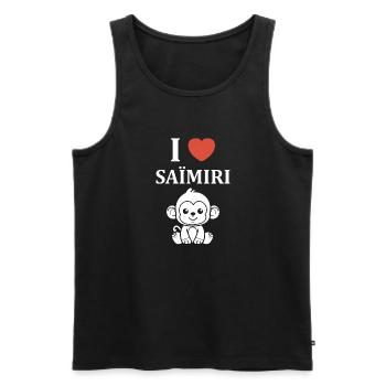 Singe Saïmiri - Débardeur bio Premium Homme - noir - Devant - Michal (187cm)