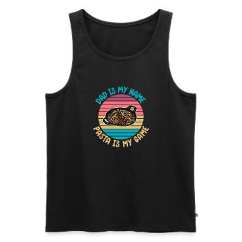 Pasta Lover Gifts - Männer Premium Bio Tank Top - Schwarz - Vorne - Michal (187cm)