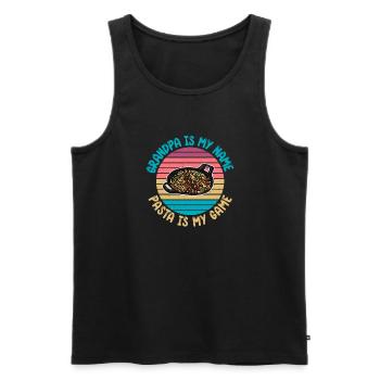 Pasta Lover Gifts - Men's Premium Organic Tank Top - black - Front - AI Model Male 178 light (178cm)