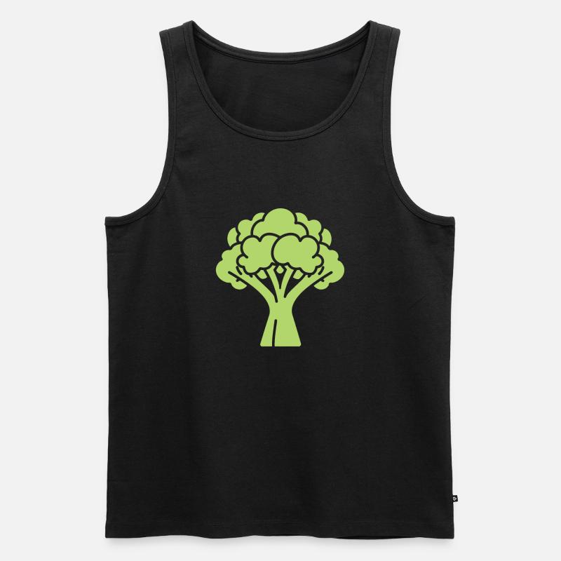 Brokkoli - Männer Premium Bio Tank Top - Schwarz