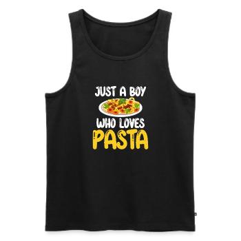 Pasta Lover Gifts - Männer Premium Bio Tank Top - Schwarz - Vorne - Michal (187cm)