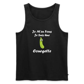 courgette - Débardeur bio Premium Homme - noir - Devant - Michal (187cm)