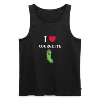 courgette - Débardeur bio Premium Homme - noir - Devant - Michal (187cm)