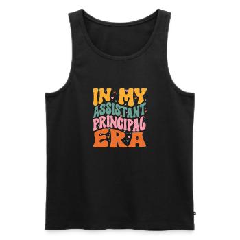 Deputy Principal - Men's Premium Organic Tank Top - black - Front - AI Model Male 178 light (178cm)