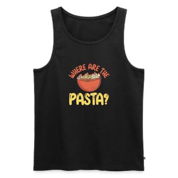 Pasta Lover Gifts - Men's Premium Organic Tank Top - black - Front - AI Model Male 178 light (178cm)