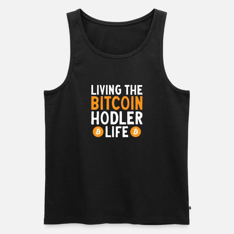 Bitcoin Cryptocurrency BTC Crypto Trader - Men's Premium Organic Tank Top - black