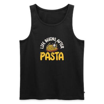 Pasta Lover Gifts - Men's Premium Organic Tank Top - black - Front - AI Model Male 178 light (178cm)