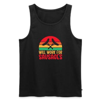 Sausage Lover - Männer Premium Bio Tank Top - Schwarz - Vorne - Michal (187cm)