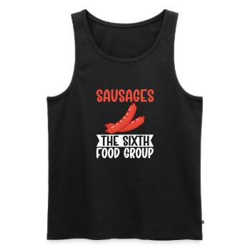 Sausage Lover - Männer Premium Bio Tank Top - Schwarz - Vorne - AI Model Male 178 light (178cm)