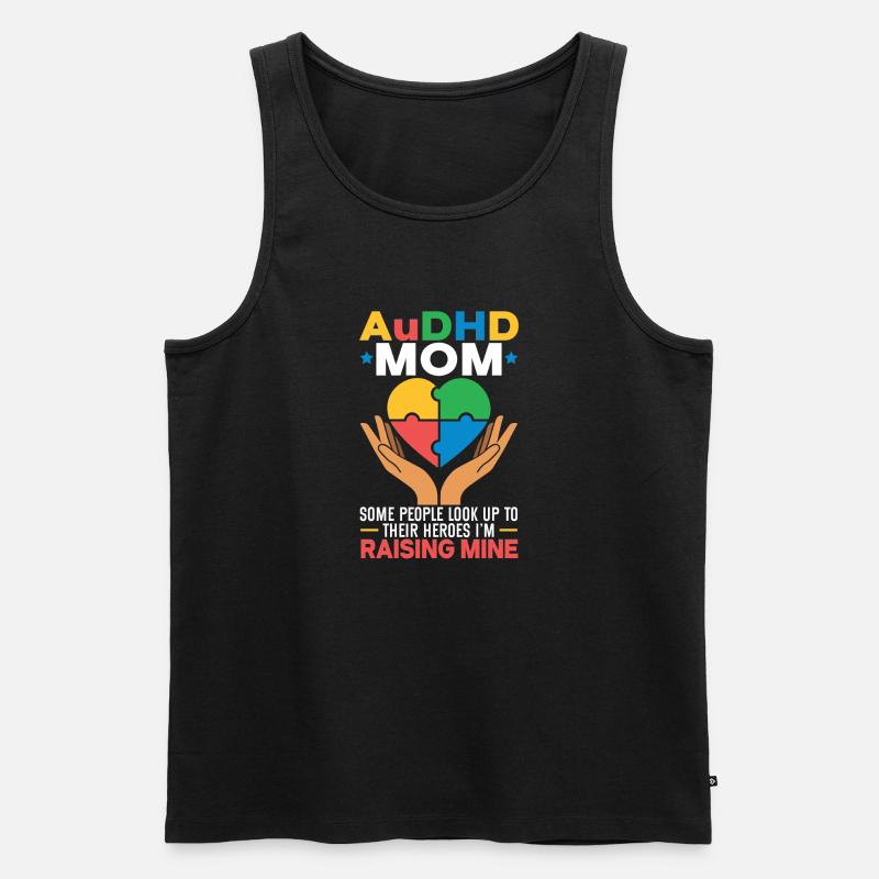 Audhd Behinderung er Autismus Adhs - Männer Premium Bio Tank Top - Schwarz