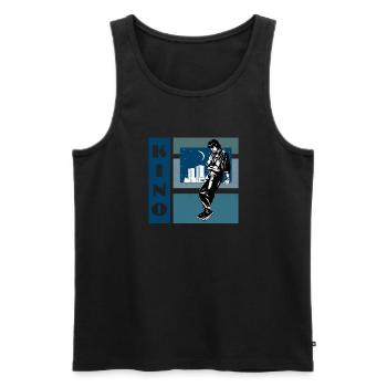 Russische Musik Rockband Kino Zoi UdSSR - Männer Premium Bio Tank Top - Schwarz - Vorne - Michal (187cm)