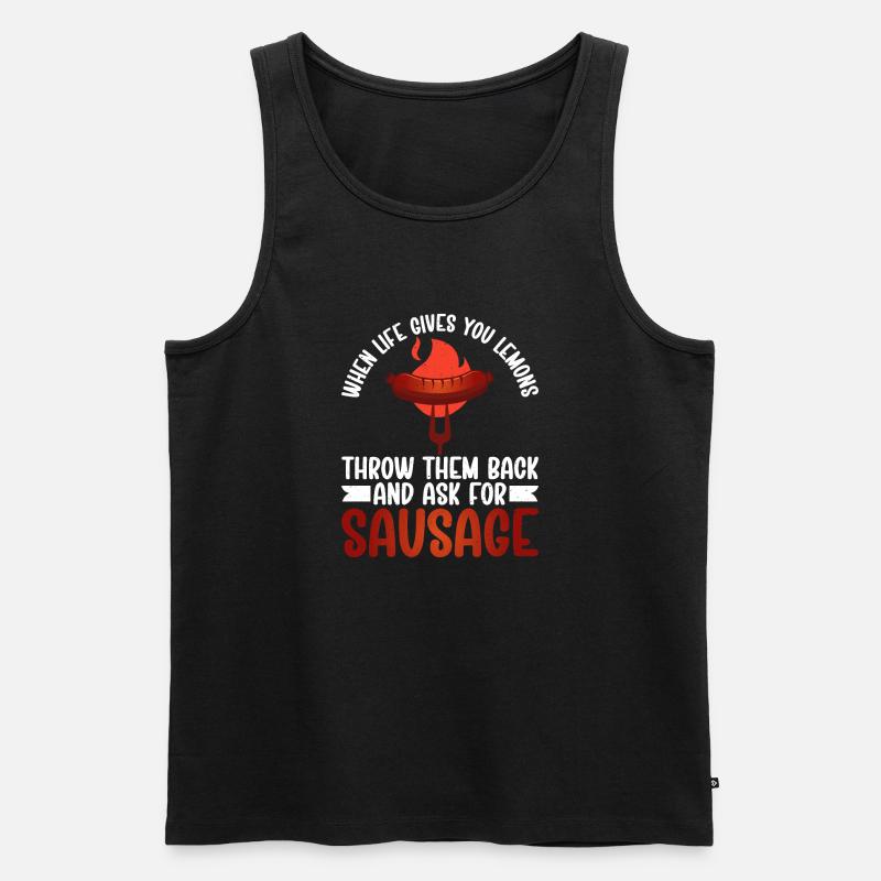 Sausage Lover - Männer Premium Bio Tank Top - Schwarz