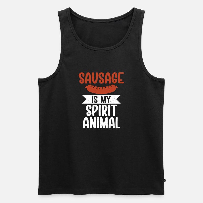 Sausage Lover - Männer Premium Bio Tank Top - Schwarz