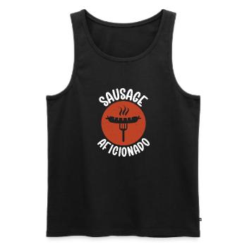 Sausage Lover - Men's Premium Organic Tank Top - black - Front - Michal (187cm)