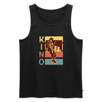 Russland Kultur Musik UdSSR Kino Zoi Musiker - Männer Premium Bio Tank Top - Schwarz - Vorne - Michal (187cm)