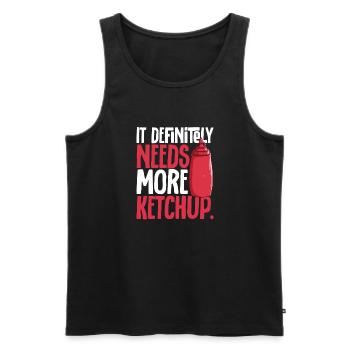 Ketchup Ketchup à la tomate - Débardeur bio Premium Homme - noir - Devant - Michal (187cm)