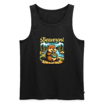 Lustiger Biber-liebhaber-nagetier-tier-niedlicher - Männer Premium Bio Tank Top - Schwarz - Vorne - Michal (187cm)