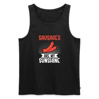 Sausage Lover - Men's Premium Organic Tank Top - black - Front - Michal (187cm)