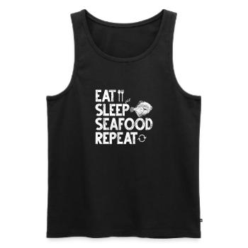 Seafood Lover Gift - Männer Premium Bio Tank Top - Schwarz - Vorne - AI Model Male 178 light (178cm)