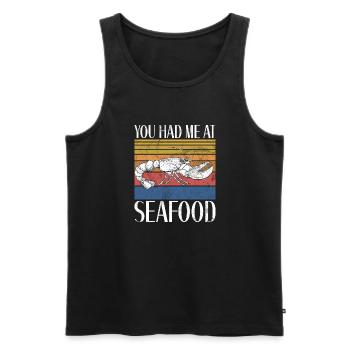 Seafood Lover Gift - Männer Premium Bio Tank Top - Schwarz - Vorne - AI Model Male 178 light (178cm)