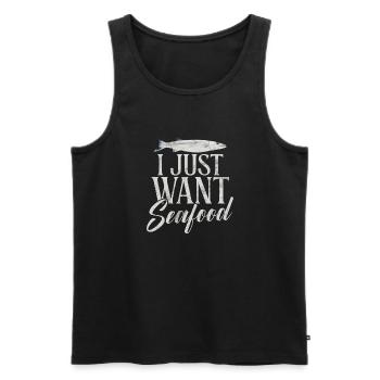 Seafood Lover Gift - Männer Premium Bio Tank Top - Schwarz - Vorne - AI Model Male 178 light (178cm)
