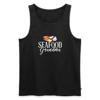 Cadeau pour les amateurs de fruits de mer - Débardeur bio Premium Homme - noir - Devant - AI Model Male 178 light (178cm)