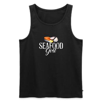 Cadeau pour les amateurs de fruits de mer - Débardeur bio Premium Homme - noir - Devant - AI Model Male 178 light (178cm)