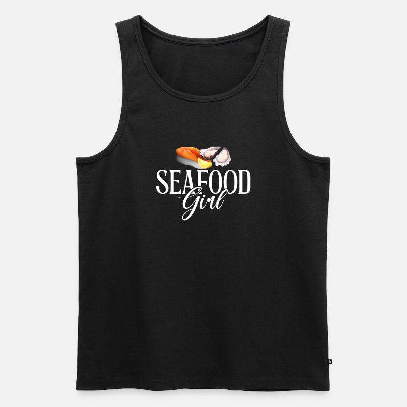 Seafood Lover Gift - Männer Premium Bio Tank Top - Schwarz